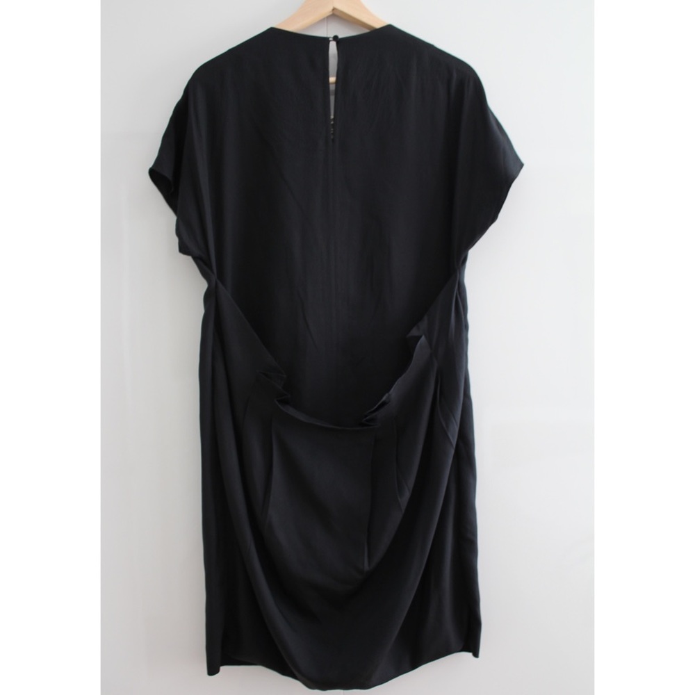 Philip Lim Silk Statement Collar Shift Dress LBD - Picture 7 of 8